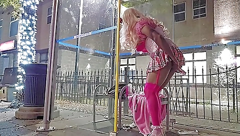 Sexy blonde fucked in front of her mouth