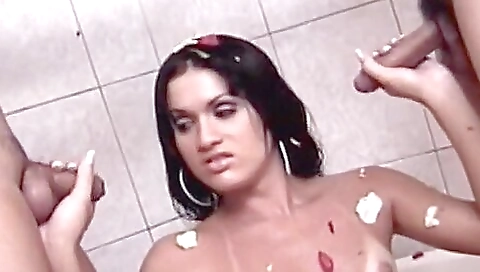 Sultry slutty brunette hair gets fucked by her boss
